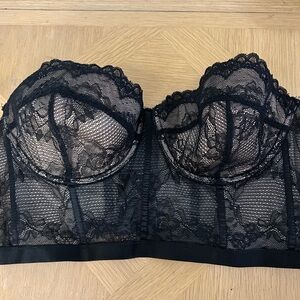 Dynamite black lace bustier bra size TG/XL plus‎ size